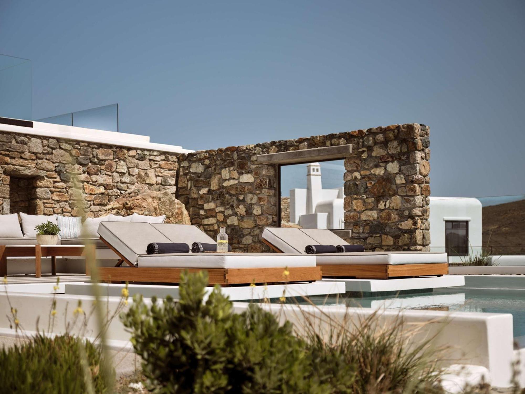 Semeli Coast Mykonos Curio Collection By Hilton Hotel Merchia Beach ภายนอก รูปภาพ