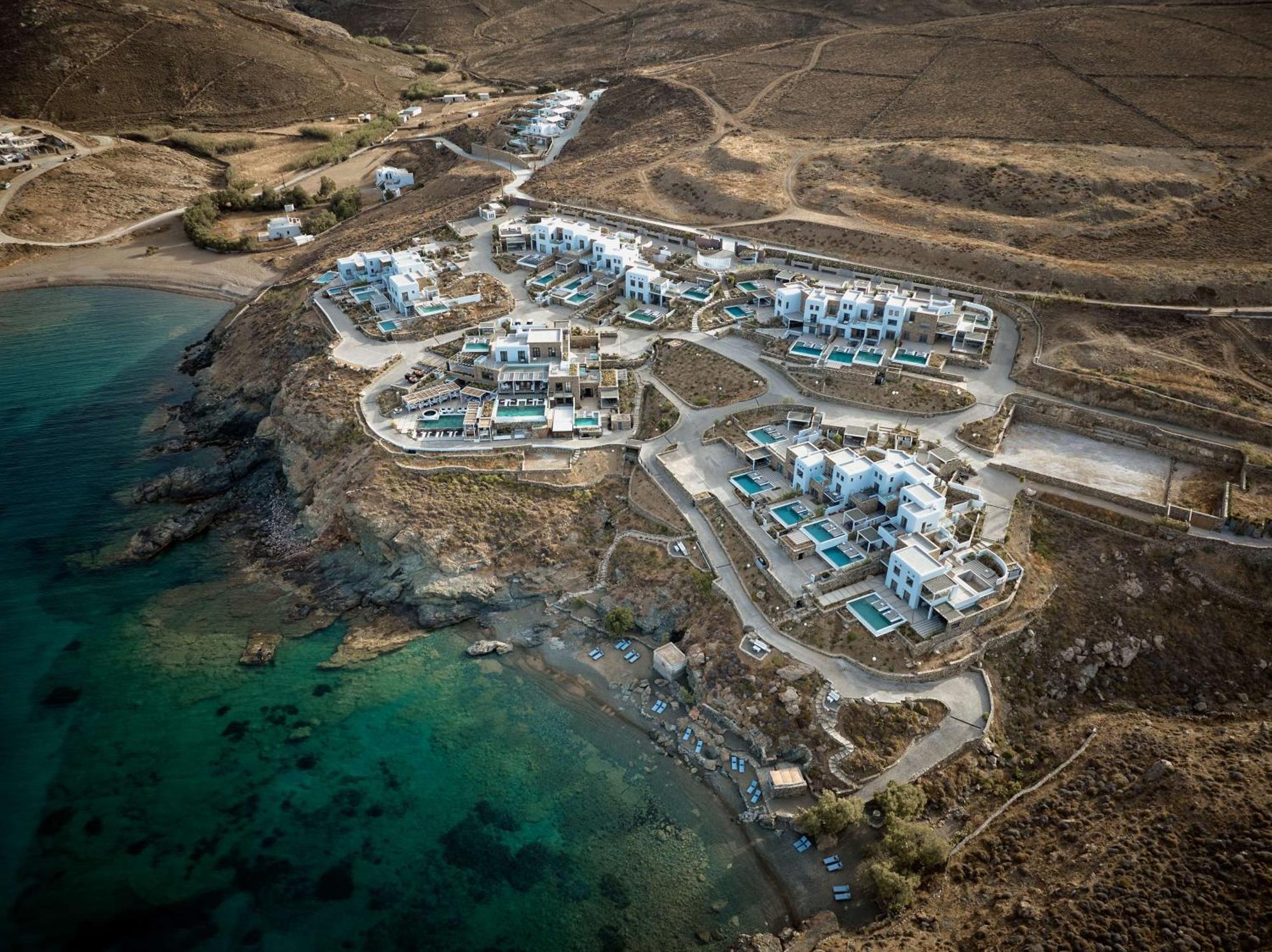 Semeli Coast Mykonos Curio Collection By Hilton Hotel Merchia Beach ภายนอก รูปภาพ
