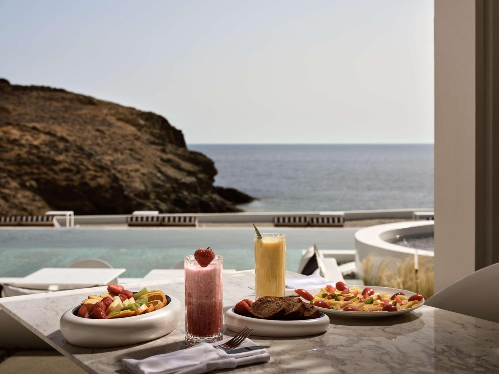 Semeli Coast Mykonos Curio Collection By Hilton Hotel Merchia Beach ภายนอก รูปภาพ