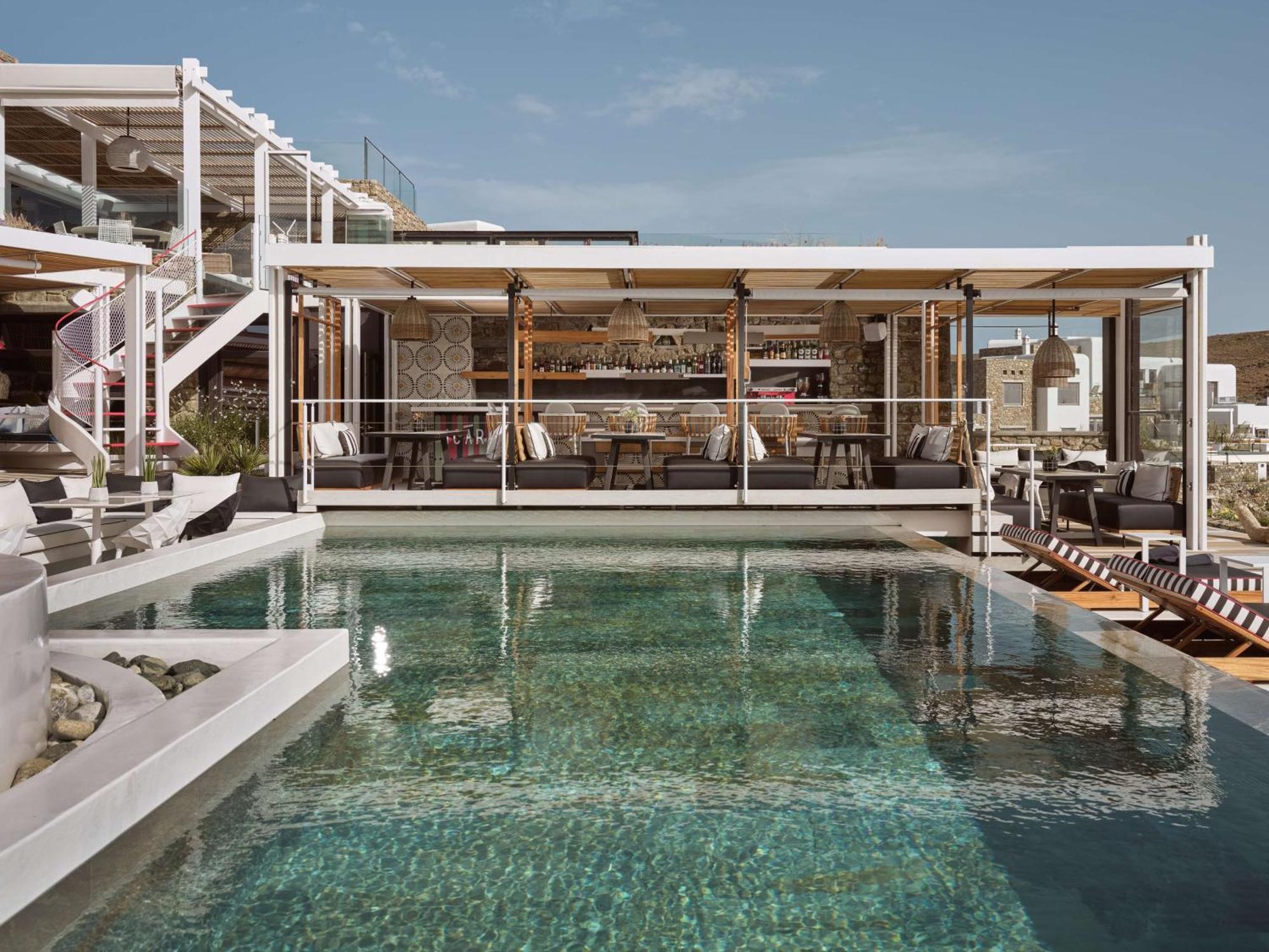Semeli Coast Mykonos Curio Collection By Hilton Hotel Merchia Beach ภายนอก รูปภาพ