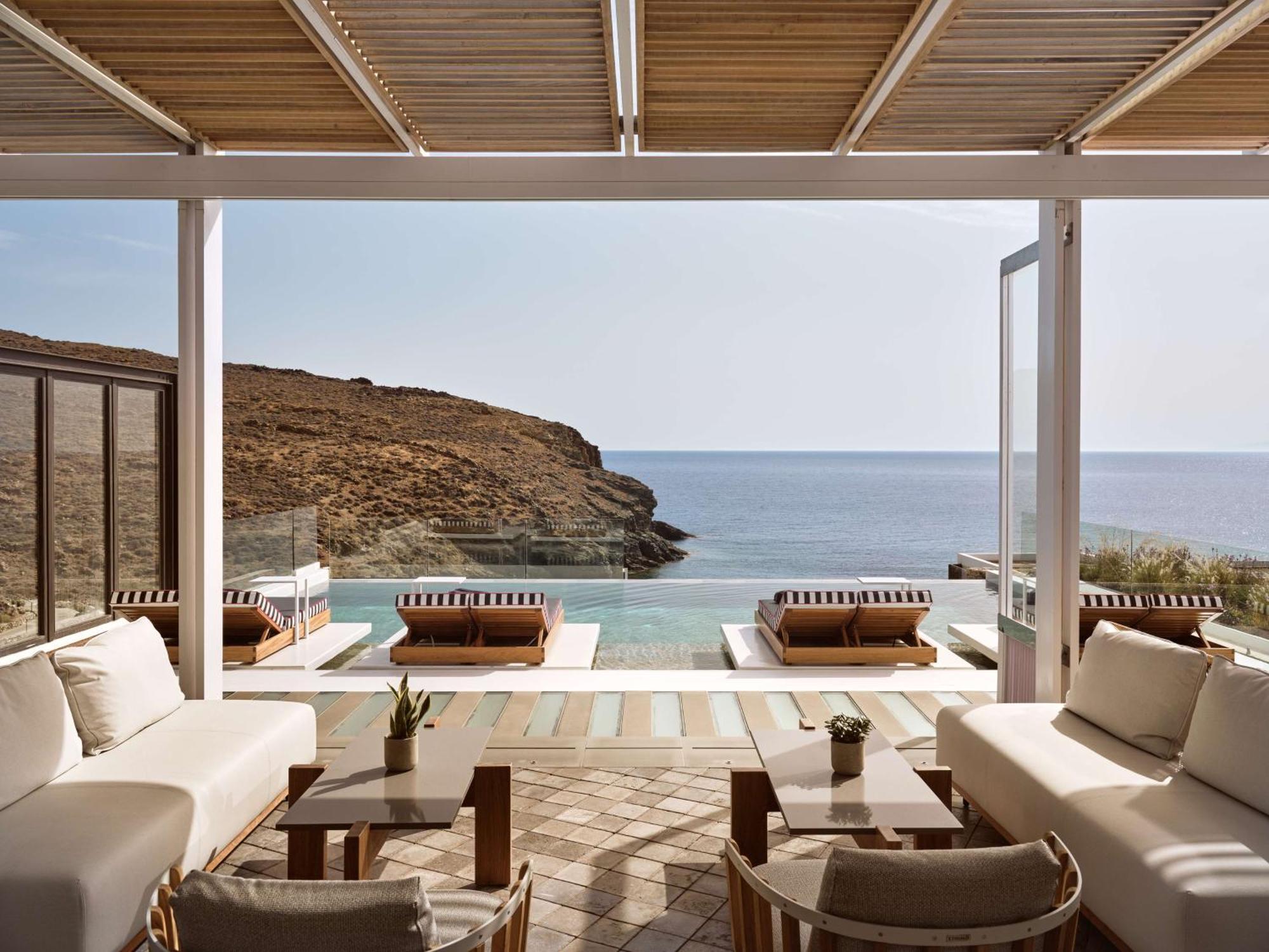 Semeli Coast Mykonos Curio Collection By Hilton Hotel Merchia Beach ภายนอก รูปภาพ