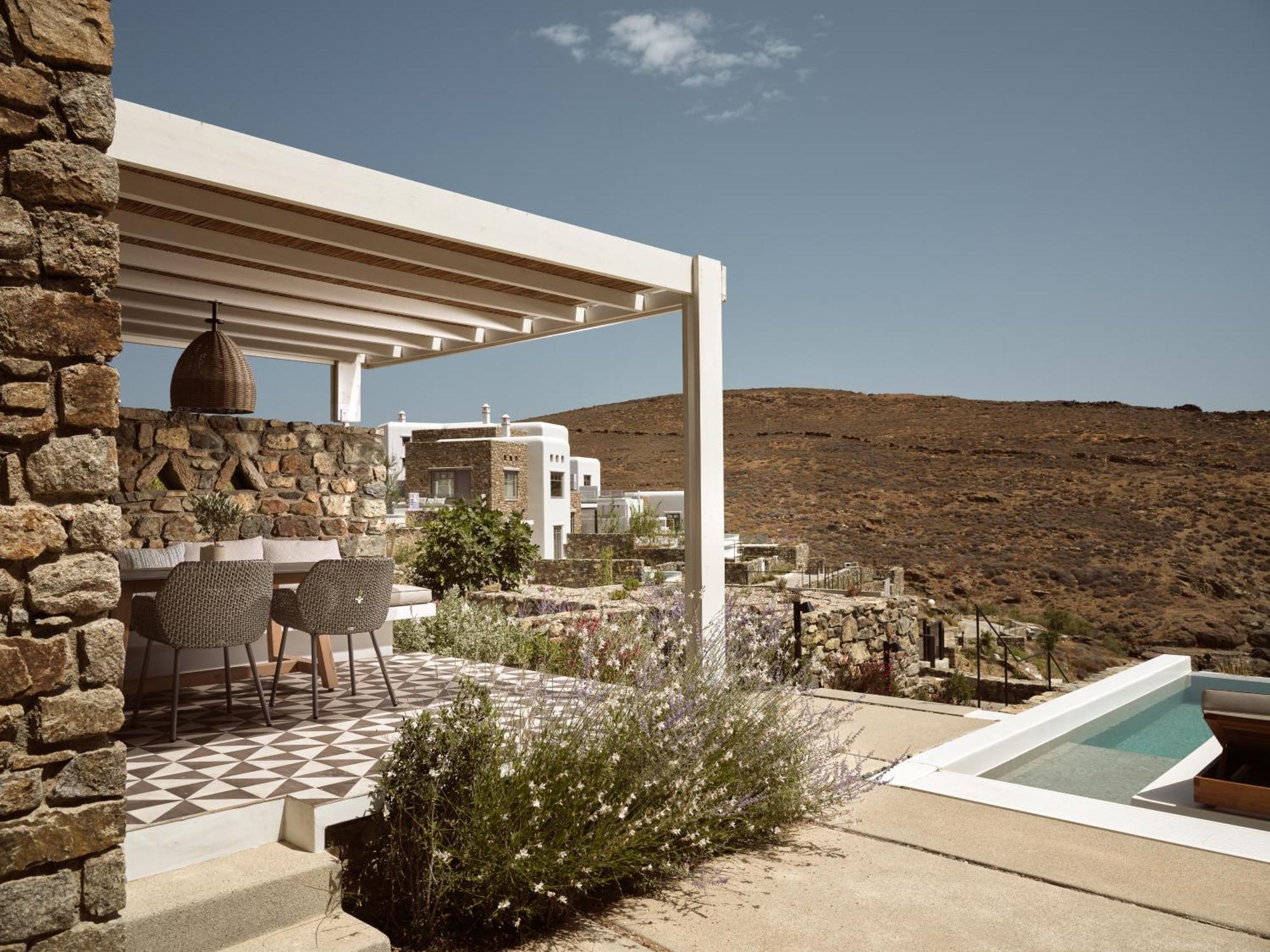 Semeli Coast Mykonos Curio Collection By Hilton Hotel Merchia Beach ภายนอก รูปภาพ