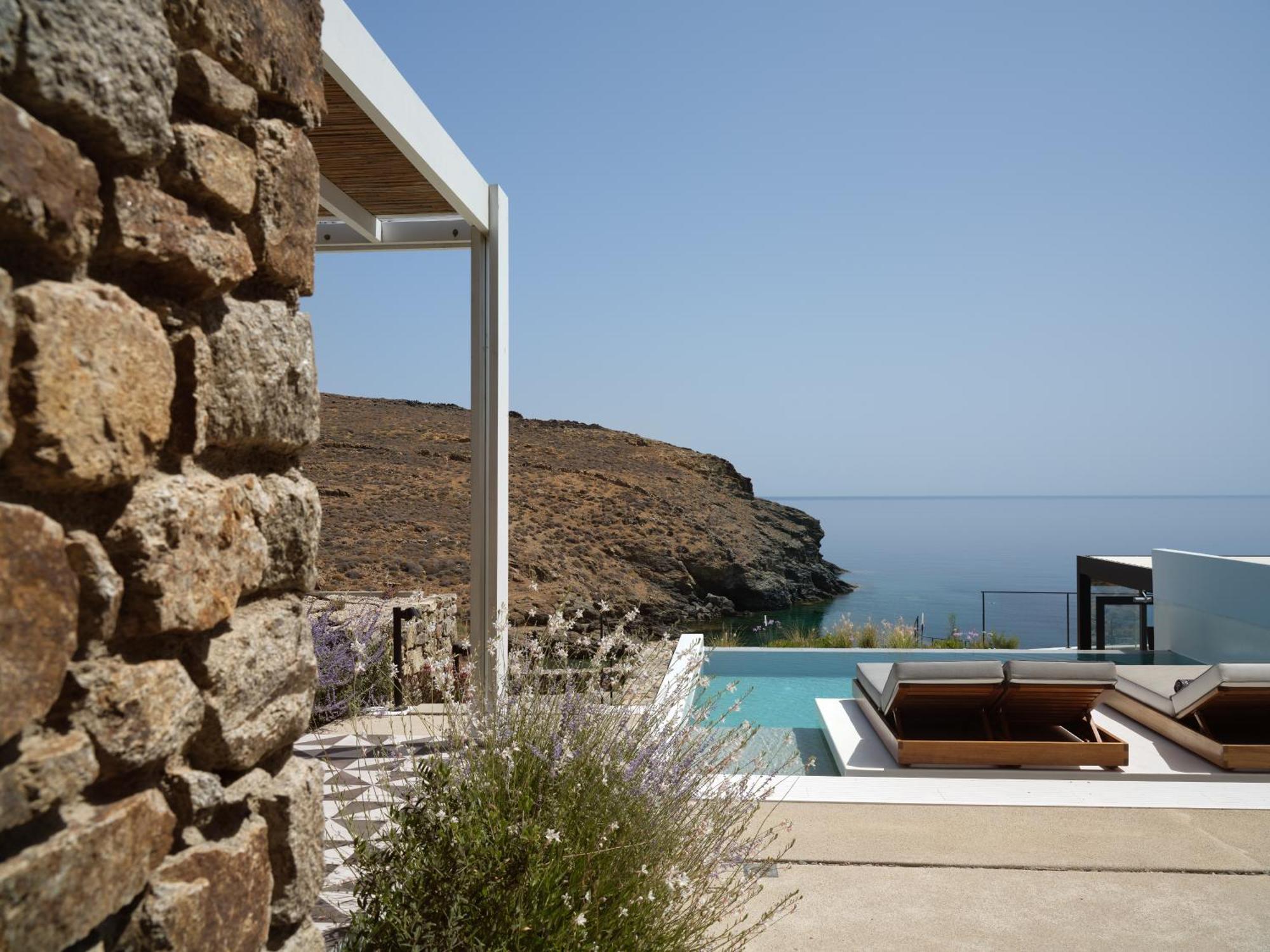 Semeli Coast Mykonos Curio Collection By Hilton Hotel Merchia Beach ภายนอก รูปภาพ