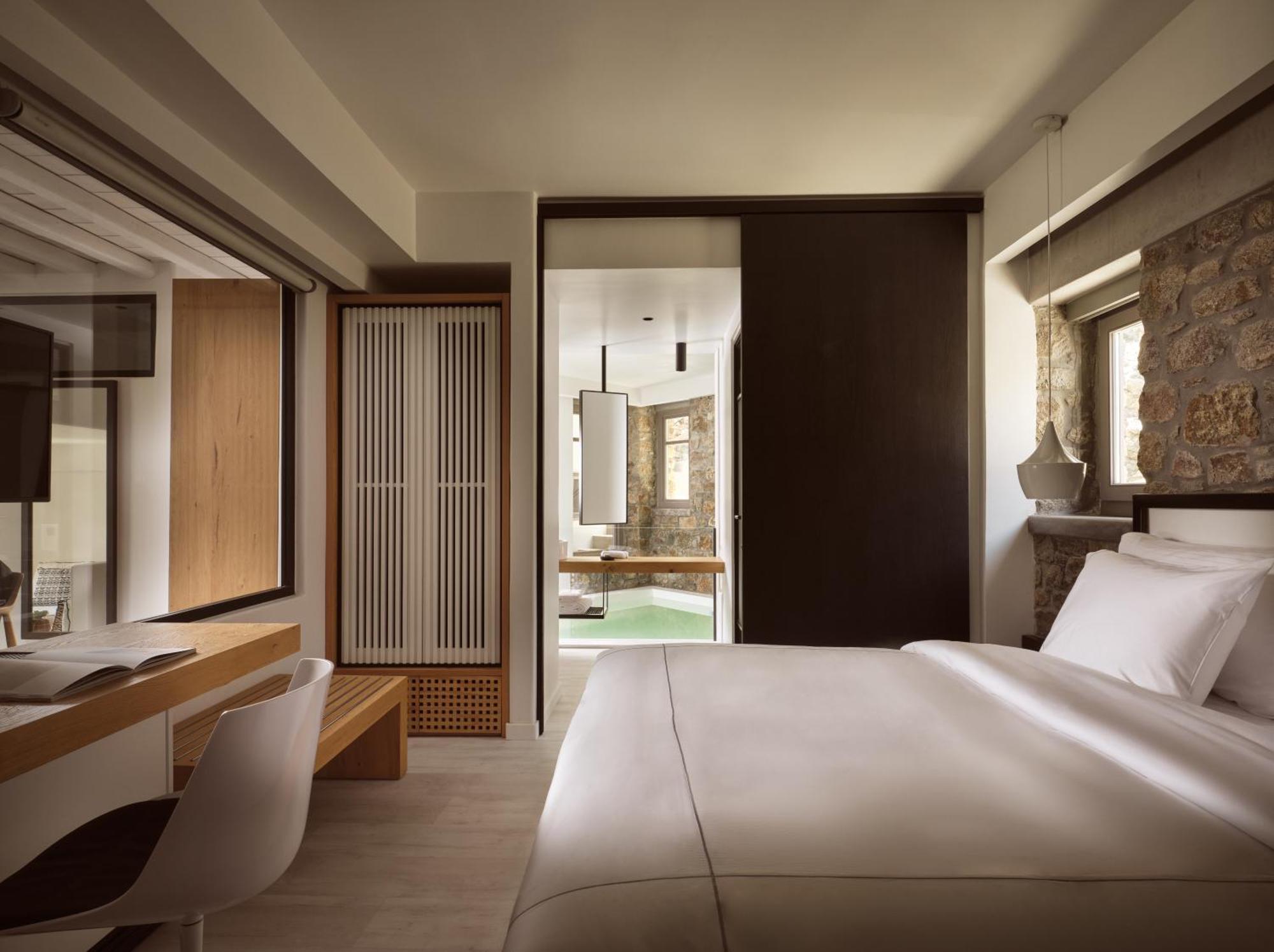 Semeli Coast Mykonos Curio Collection By Hilton Hotel Merchia Beach ภายนอก รูปภาพ