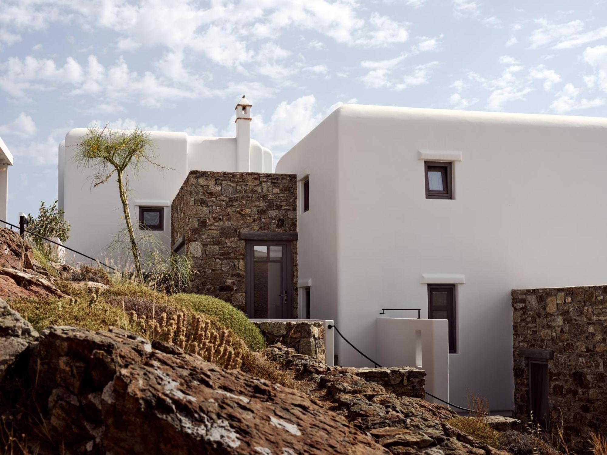 Semeli Coast Mykonos Curio Collection By Hilton Hotel Merchia Beach ภายนอก รูปภาพ