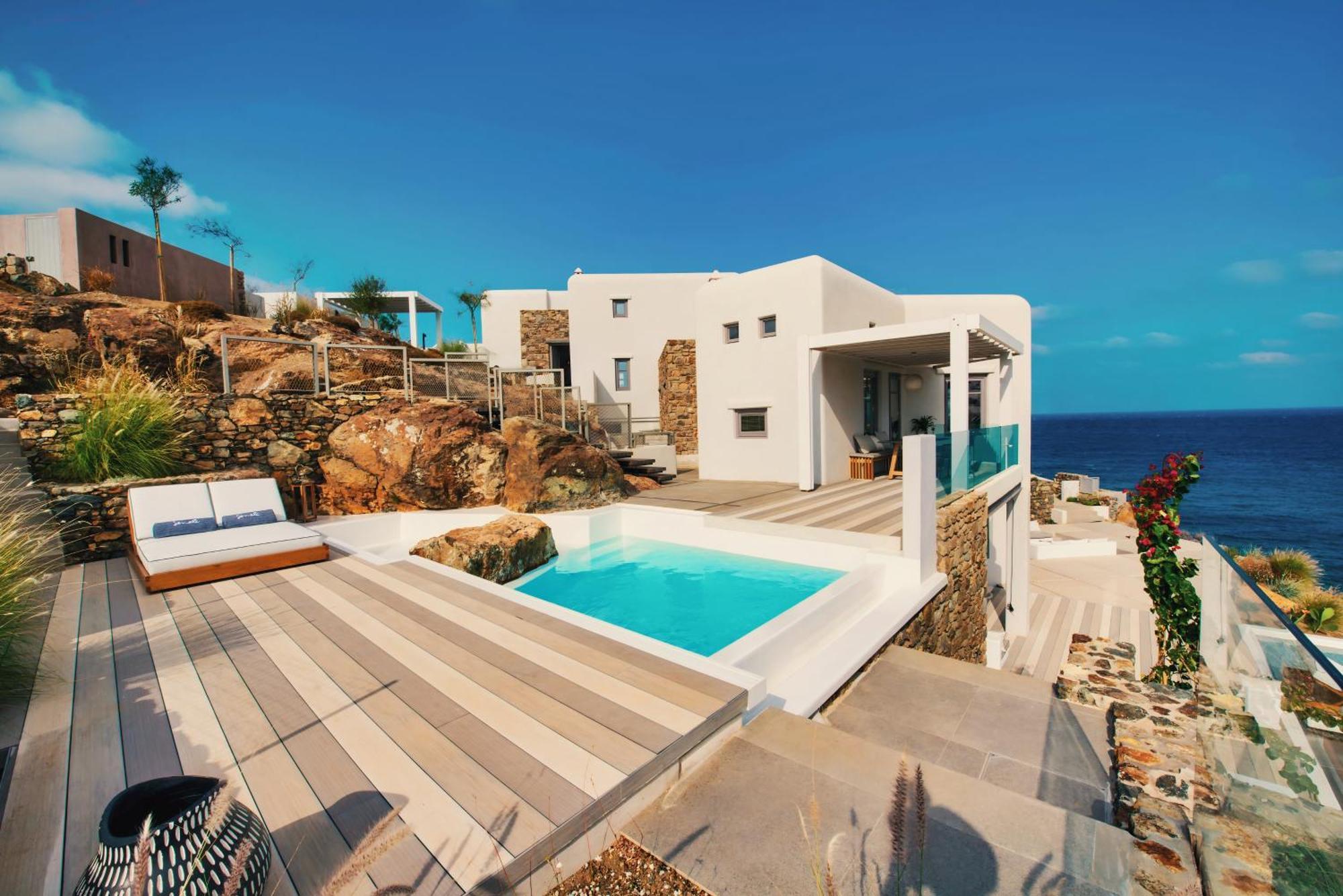 Semeli Coast Mykonos Curio Collection By Hilton Hotel Merchia Beach ภายนอก รูปภาพ